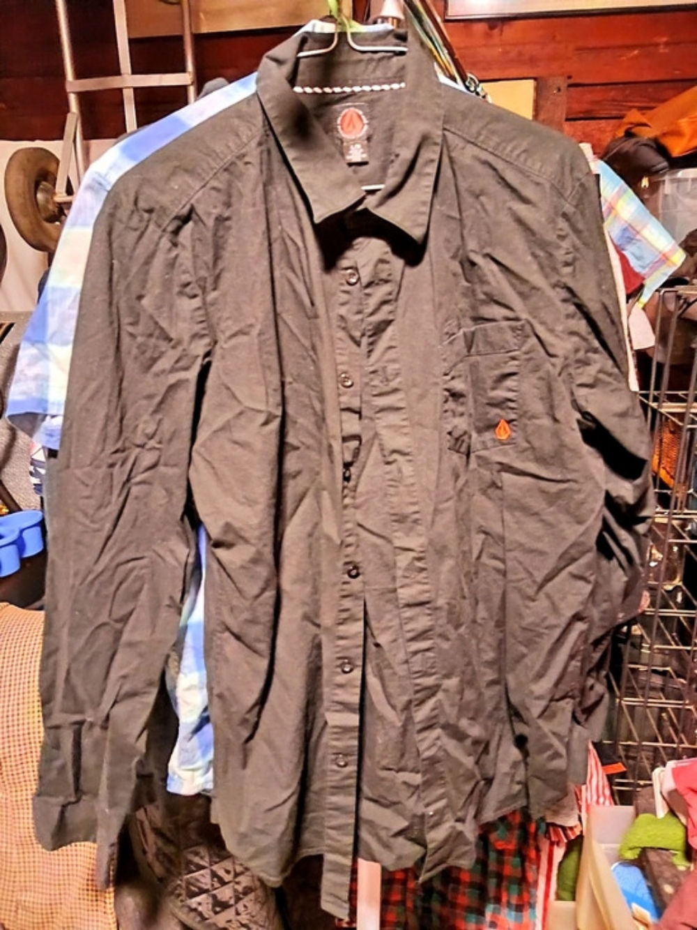 Prana Men's Black Button Down Shirt Like New